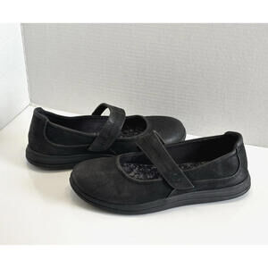 Clarks Cloudsteppers Breeze Women's US 8 Wide Black Mary Jane Comfort Flat Shoes